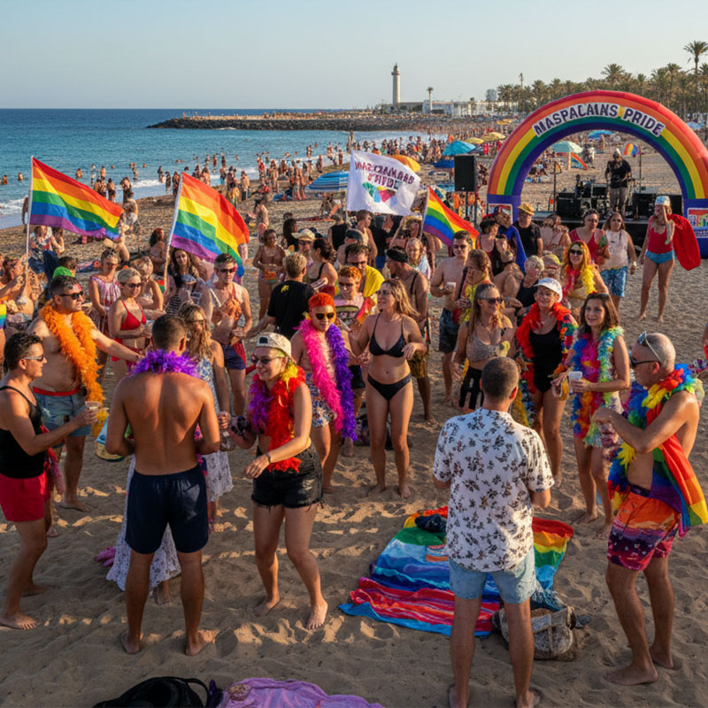 Maspalomas-Pride-gay-beach Maspalomas Gay Pride Beach Maspalomas at Gran Canaria